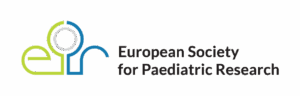 Logo of the European Society for Paediatric Research featuring stylized lowercase letters “espr” in green and blue, with the text ‘European Society for Paediatric Research’ in black on the right.