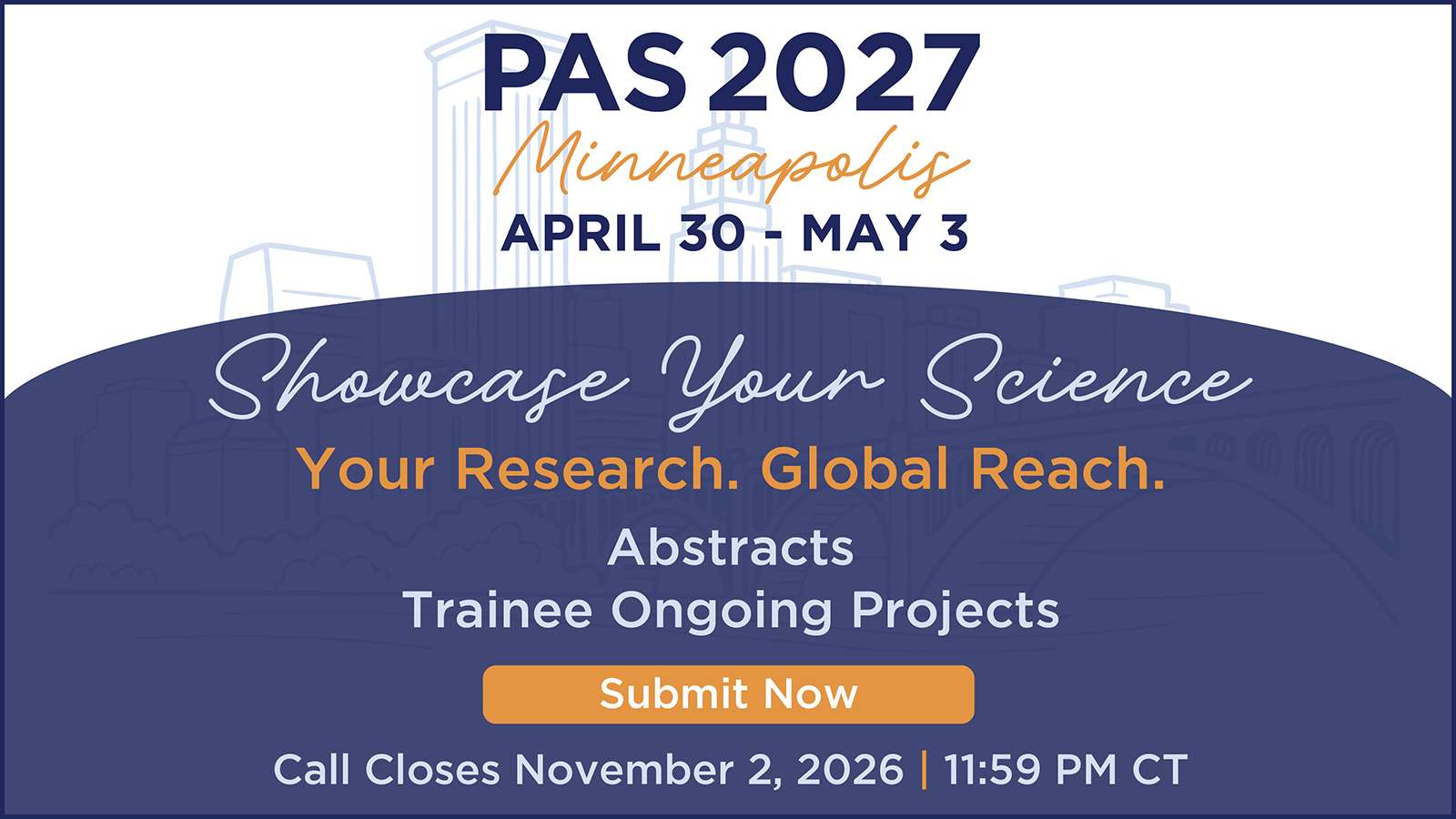 PAS 2027 Call for Abstracts Banner